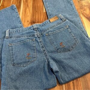 Tommy Hilfiger Y2K Stretch Hipster Boot Jeans Sz 12 TH Embroidered Pockets